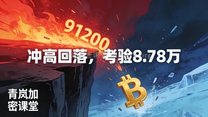 青岚BTC分析｜1月24日周六｜冲高回落，当心再探底