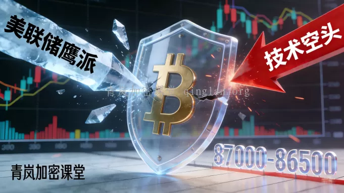青岚BTC分析｜1月29日周四｜鹰派来袭，反弹先看89000
